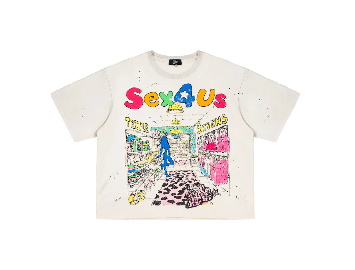 Triple Sevens Sex 4 Us Tee White-Empxre Boutique