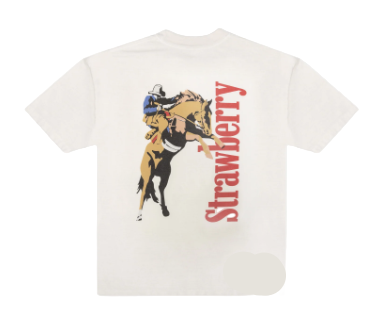 Strawberry Cowboy T Shirt White-Empxre Boutique