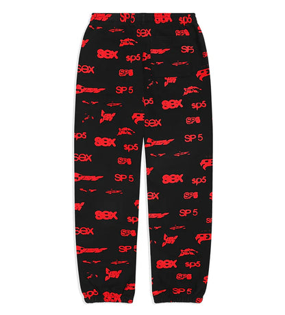 Sp5der Sex AOP Sweatpants Black-Empxre Boutique