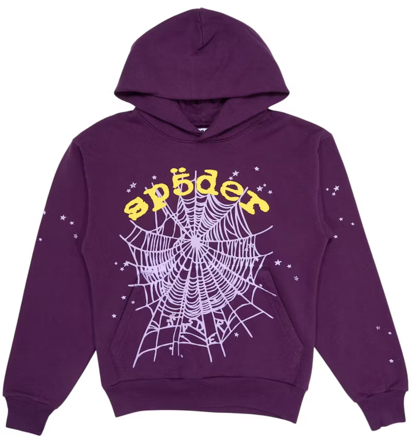 Sp5der Purple Star OG Web V2 Hoodie