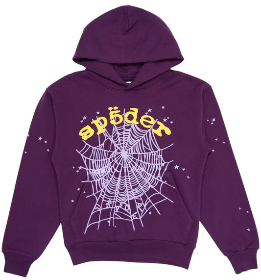Sp5der Purple Star OG Web V2 Hoodie