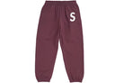 Supreme S Logo Sweatpants Maroon