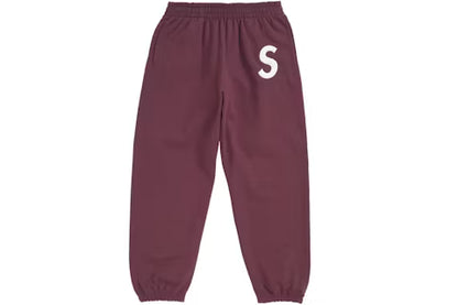 Supreme S Logo Sweatpants Maroon