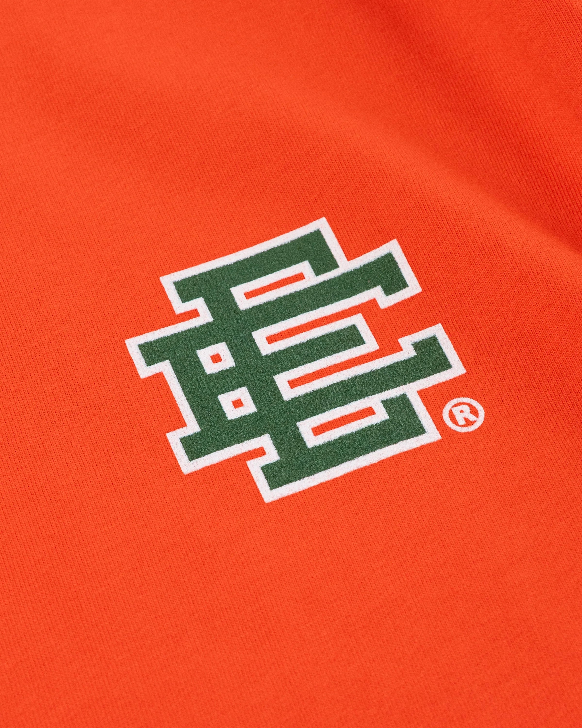 Eric Emanuel Basic T Shirt Orange with Green