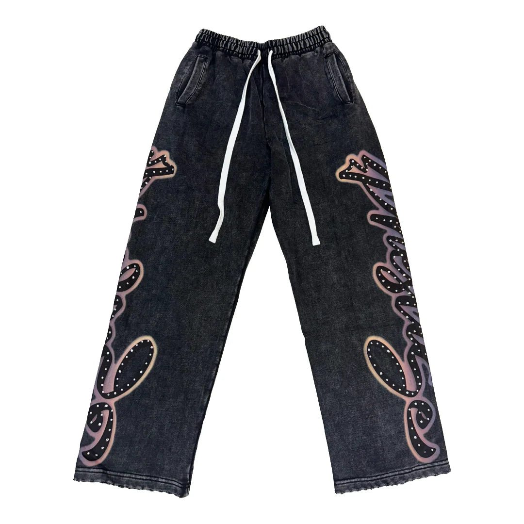 Prestige Angel Sweatpants Black Blue-Empxre Boutique