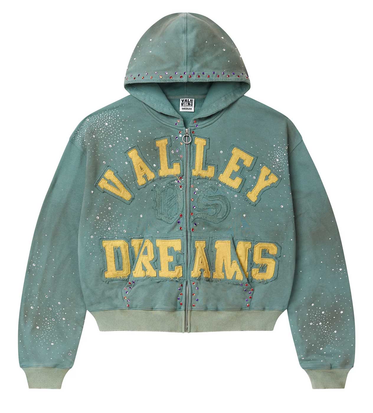 Vale Forever Bank Zip Up Hoodie Green – Empxre Boutique