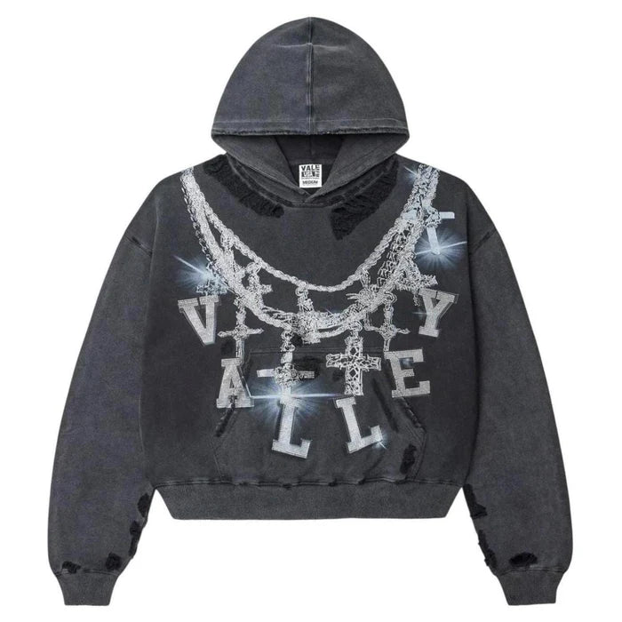 VALE Forever Big Chain Hoodie Black-Empxre Boutique