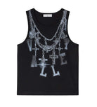 Vale Forever Chain Tank Black-Empxre Boutique