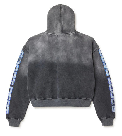 Vale Forever Watchdog Pullover Hoodie in Black With Blue and White Graphics — sold by Empxre Boutique