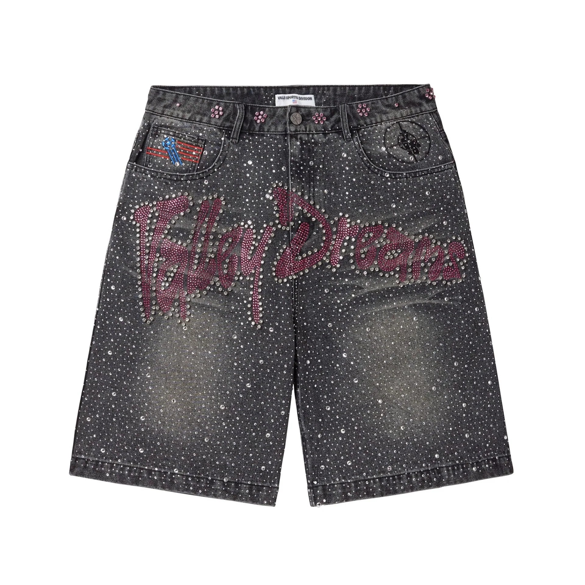 Vale Forever Black Iced Out Jorts-Empxre Boutique