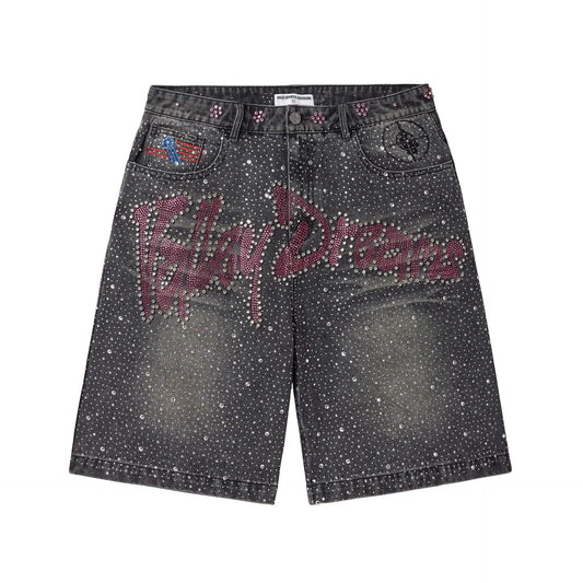 Vale Forever Black Iced Out Jorts