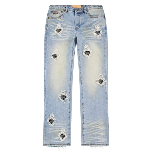 When Smoke Clears Diamond Denim Light Blue Wash/Black-Empxre Boutique