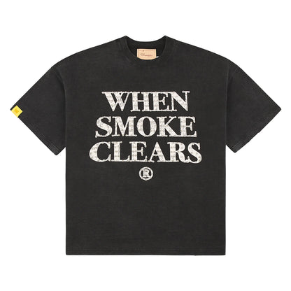 When Smoke Clears Off Black/Bone Diamond Tee-Empxre Boutique