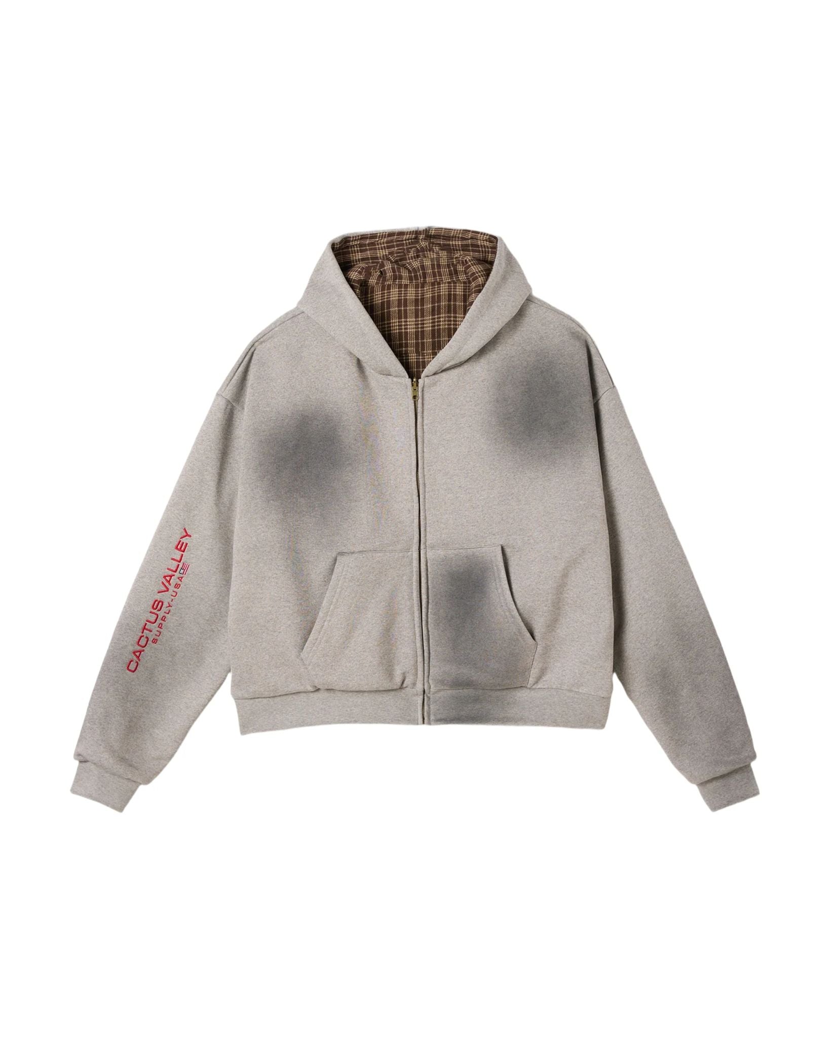 AZVA Studios Split Tone Reversible Zip Up