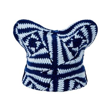 Arkyve Navy Spin Crochet Cat Hat