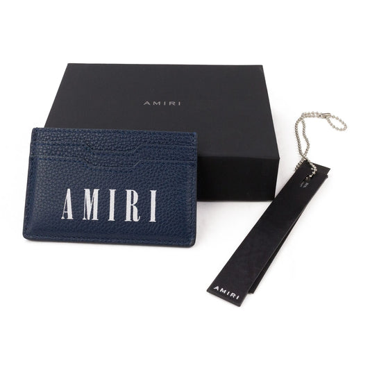 Amiri Navy Leather Bandana Cardholder