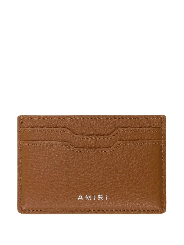Amiri Brown Iconic Emblem Leather Cardholder-Empxre Boutique
