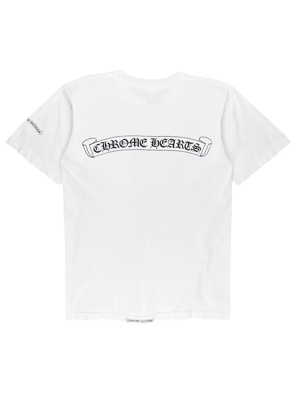 Chrome Hearts Vintage Scroll Banner Logo Pocket Tee White (Pre-Owned)-Empxre Boutique