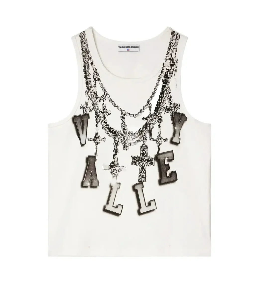 Vale Forever Chain Tank White-Empxre Boutique