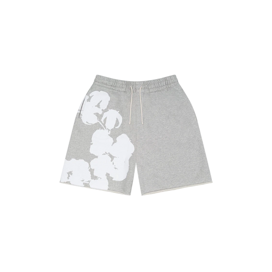 Denim Tears Big Cotton Wreath Sweat Shorts Grey