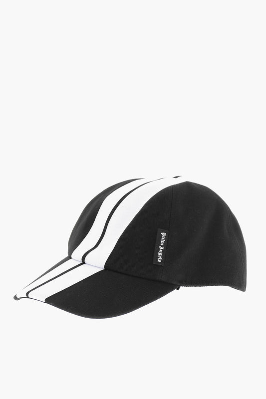 Palm Angels Black And White Venice Track Cap