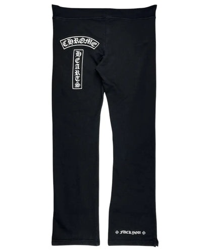 Chrome Hearts Vintage Flared T-Bar Logo Sweatpants Black
