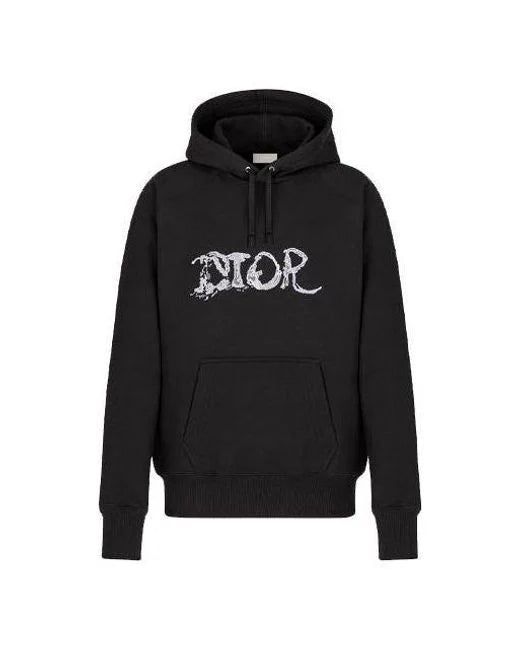Dior X Peter Doig Crossover Logo Embroidered Pullover Black (Pre-Owned)