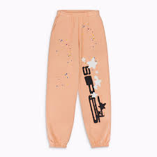 Sp5der Web Sweatpants Peach Bellini