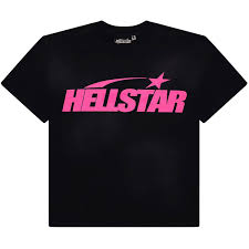 Hellstar Classic Logo Gel Tee Pink Black