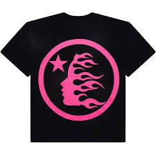 Hellstar Classic Logo Gel Tee Pink Black