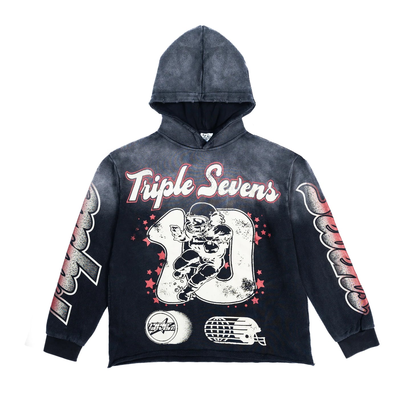 Triple Sevens All Star Hoodie Vintage Black