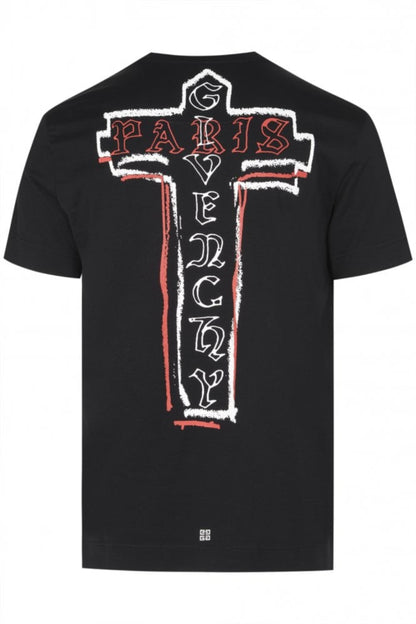 Givenchy Slim Fit Print Tee Black Red