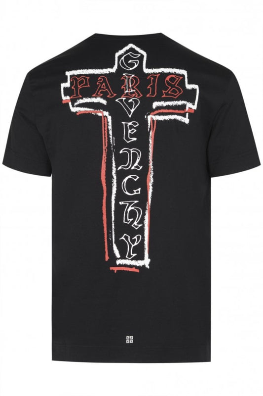 Givenchy Slim Fit Print Tee Black Red