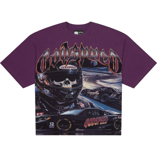 Godspeed Le Dernier Nascar Tee Grape