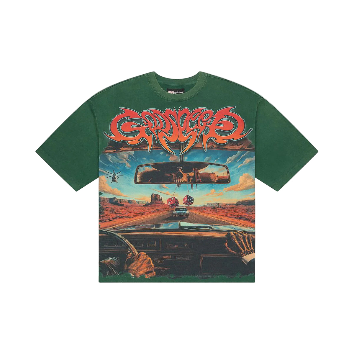 Godspeed On The Run Tee Green-Empxre Boutique