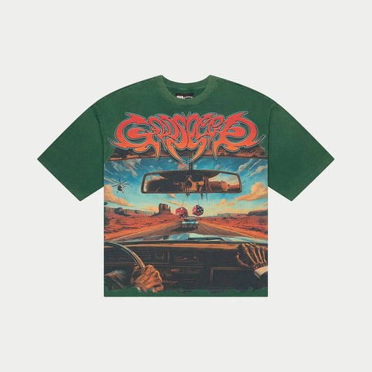 Godspeed On The Run Tee Green
