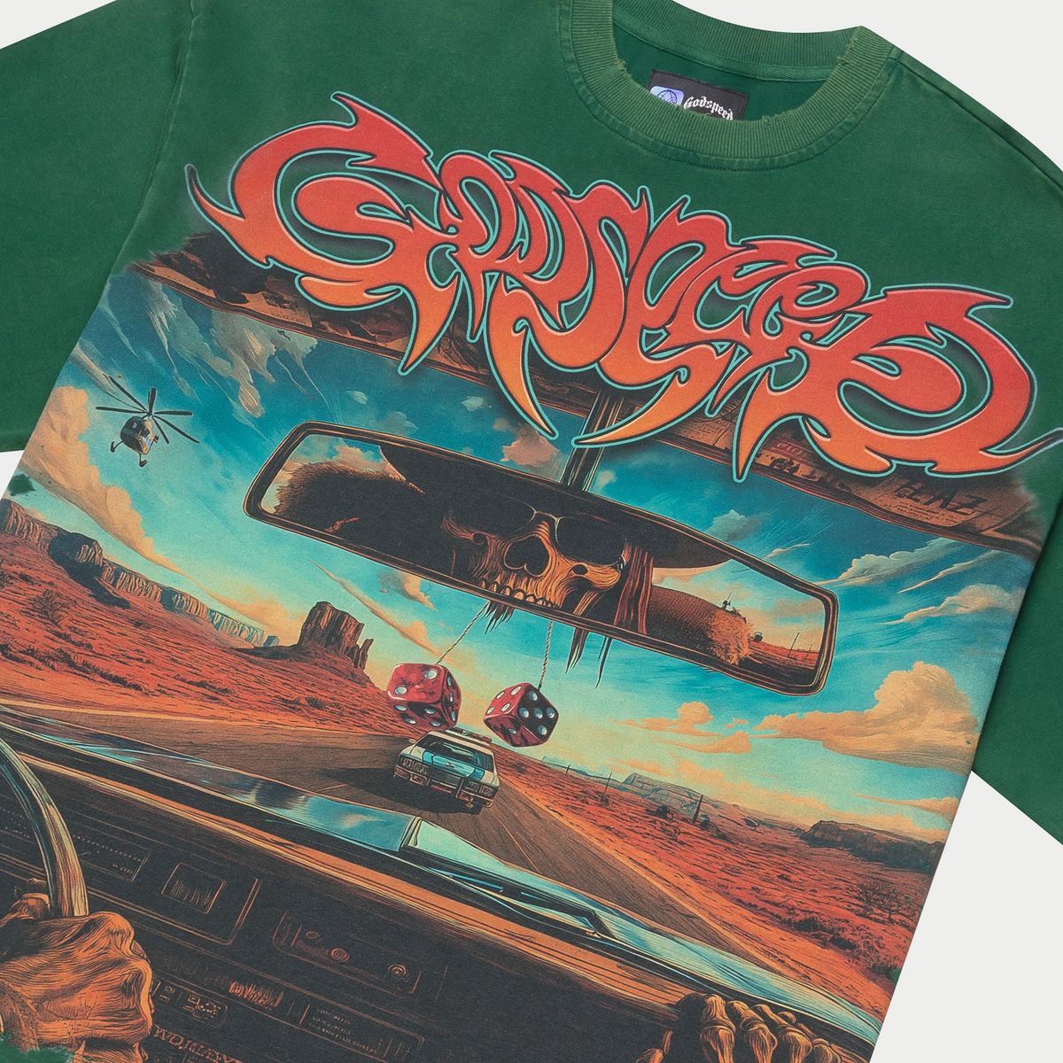 Godspeed On The Run Tee Green-Empxre Boutique