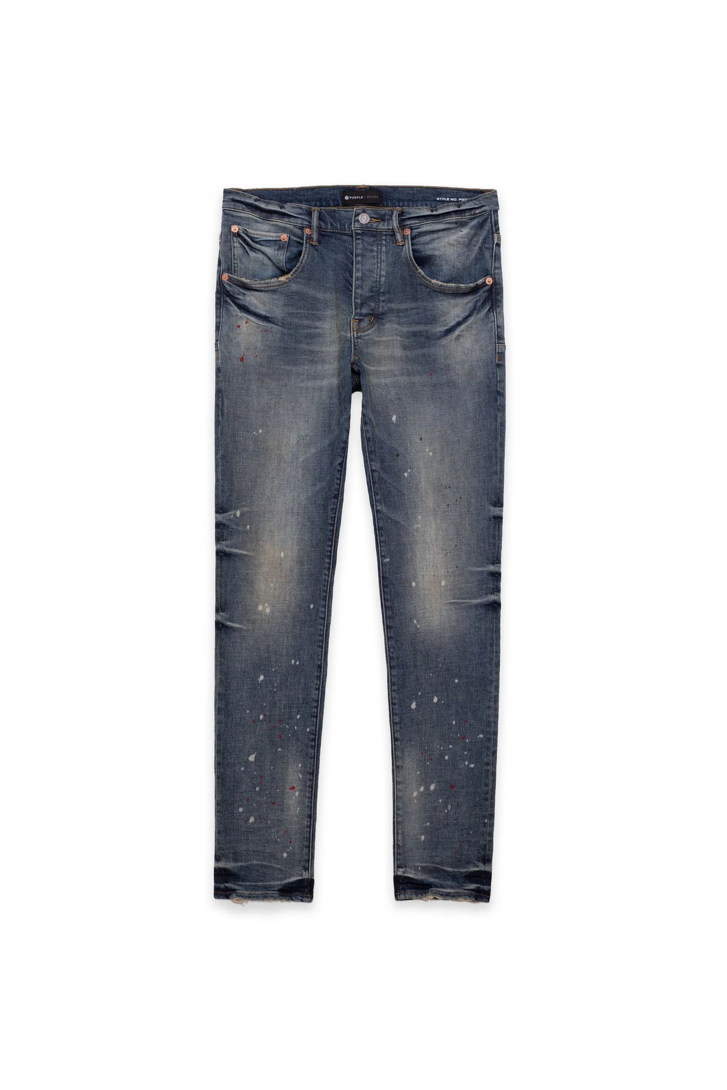 Purple Brand Paint Splatter Jeans Vintage Spotted Indigo