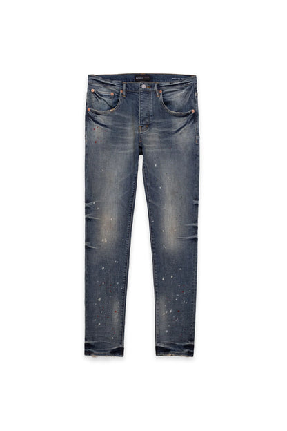 Purple Brand Paint Splatter Jeans Vintage Spotted Indigo
