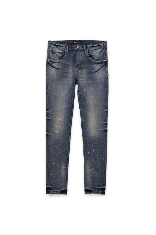 Purple Brand Paint Splatter Jeans Vintage Spotted Indigo