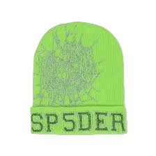 Sp5der Web Rhinestone Beanie Green-Empxre Boutique