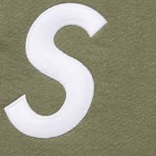 Supreme S Logo Zip Up Hooded Sweatshirt Olive