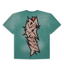 Hellstar Cracked Logo Distressed Tee Green