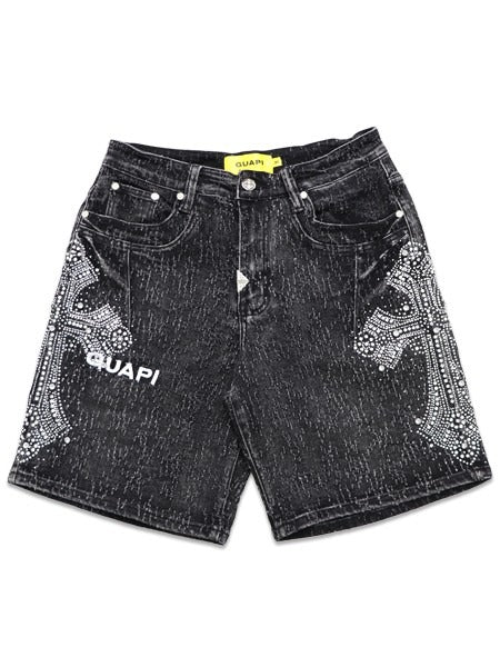 Guapi Vintage Black Distressed Denim Shorts – Empxre Boutique