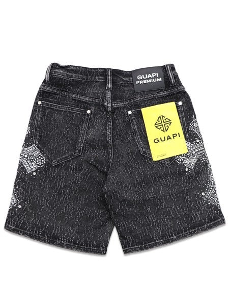 Guapi Vintage Black Distressed Denim Shorts – Empxre Boutique