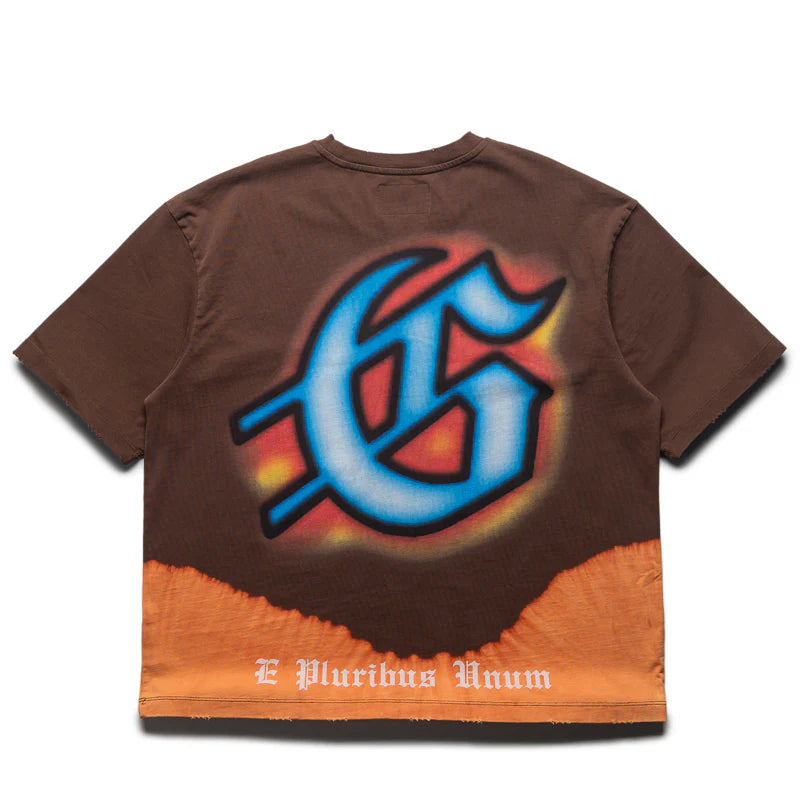 Godspeed Off the Leash Tee Brown Bleached Wash-Empxre Boutique
