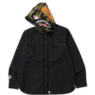 Black 1st Camo Shark Zip Up Hoodie Black-Empxre Boutique