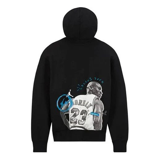 Air Jordan x Travis Scott x Fragment Hoodie Black (Pre-Owned)