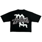 Mixed Emotions Black Cropped Cupid Tee-Empxre Boutique