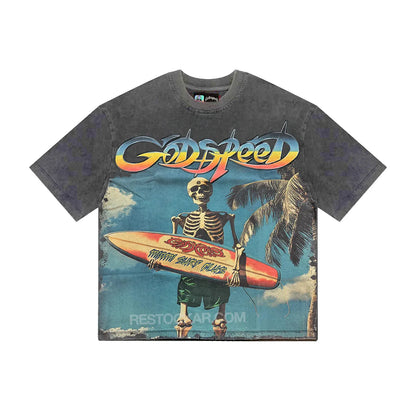 Godspeed Miami Surf Club Tee Grey Wash-Empxre Boutique